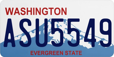 WA license plate ASU5549