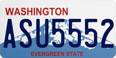 WA license plate ASU5552