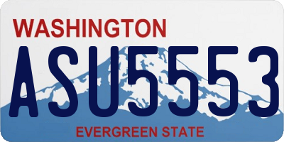 WA license plate ASU5553