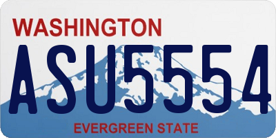 WA license plate ASU5554