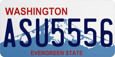 WA license plate ASU5556