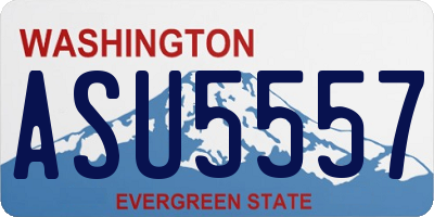 WA license plate ASU5557