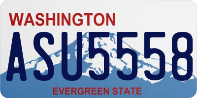 WA license plate ASU5558