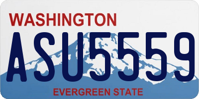 WA license plate ASU5559