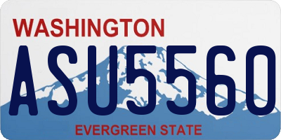 WA license plate ASU5560