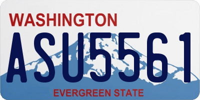 WA license plate ASU5561