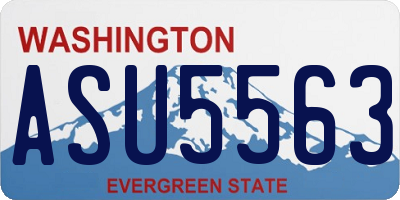WA license plate ASU5563