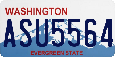 WA license plate ASU5564