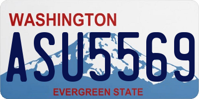 WA license plate ASU5569