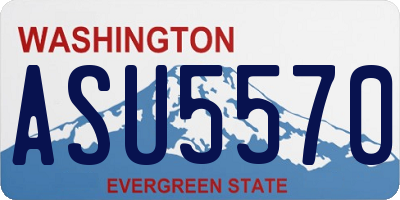 WA license plate ASU5570