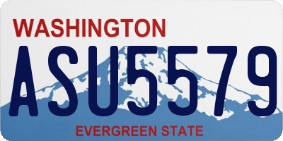WA license plate ASU5579