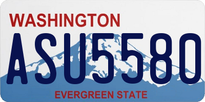 WA license plate ASU5580