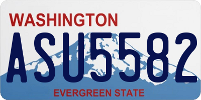 WA license plate ASU5582