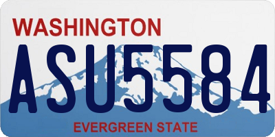 WA license plate ASU5584