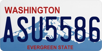 WA license plate ASU5586