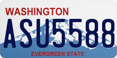WA license plate ASU5588