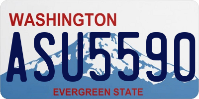 WA license plate ASU5590