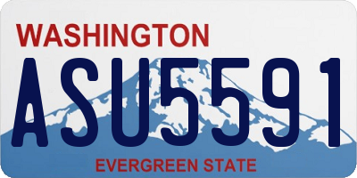 WA license plate ASU5591