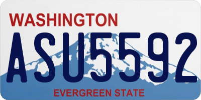 WA license plate ASU5592