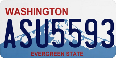 WA license plate ASU5593