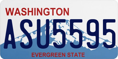 WA license plate ASU5595