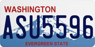 WA license plate ASU5596