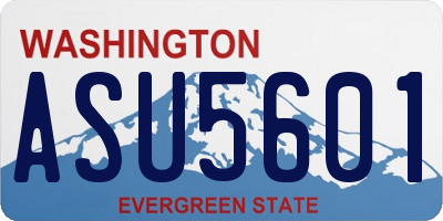 WA license plate ASU5601