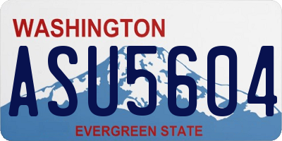WA license plate ASU5604