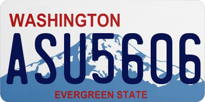 WA license plate ASU5606