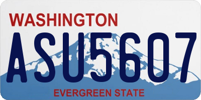 WA license plate ASU5607