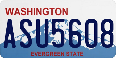 WA license plate ASU5608