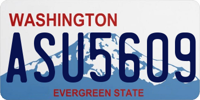 WA license plate ASU5609