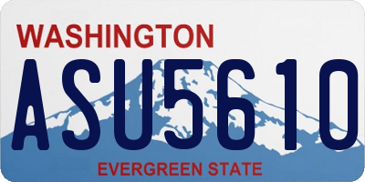 WA license plate ASU5610
