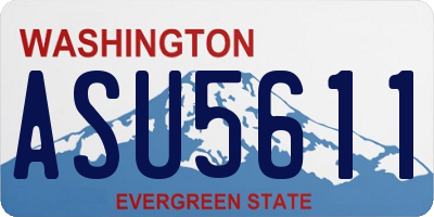 WA license plate ASU5611