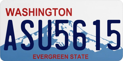 WA license plate ASU5615