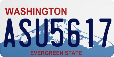 WA license plate ASU5617