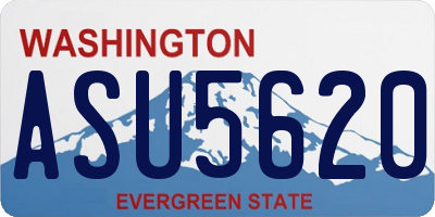WA license plate ASU5620