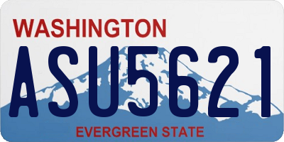 WA license plate ASU5621