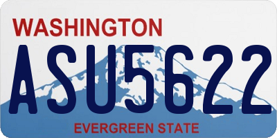 WA license plate ASU5622