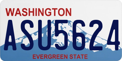 WA license plate ASU5624