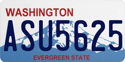 WA license plate ASU5625