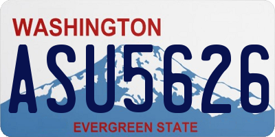 WA license plate ASU5626
