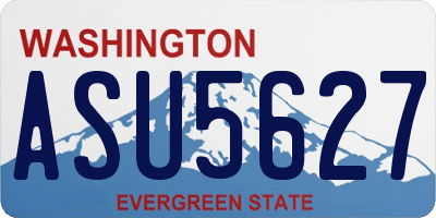 WA license plate ASU5627
