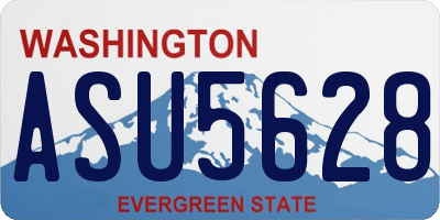 WA license plate ASU5628