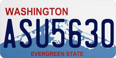 WA license plate ASU5630