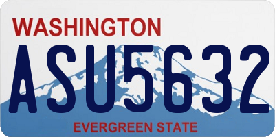 WA license plate ASU5632