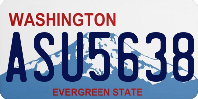 WA license plate ASU5638