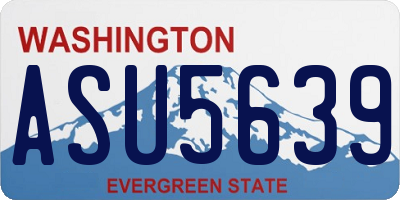 WA license plate ASU5639