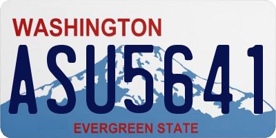 WA license plate ASU5641