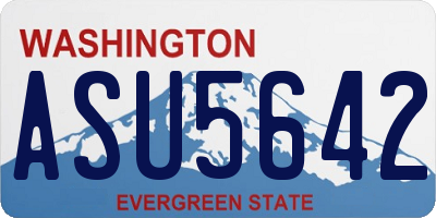 WA license plate ASU5642